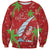 Aloha Hawaii Christmas Sweatshirt Mele Kalikimaka Windsurfing Santa Palaka Quilt Motifs - Polynesian Pride