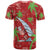 Aloha Hawaii Christmas T Shirt Mele Kalikimaka Windsurfing Santa Palaka Quilt Motifs - Polynesian Pride