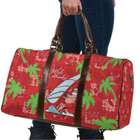 Aloha Hawaii Christmas Travel Bag Mele Kalikimaka Windsurfing Santa Palaka Quilt Motifs - Polynesian Pride