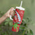 Aloha Hawaii Christmas Tumbler With Handle Mele Kalikimaka Windsurfing Santa Palaka Quilt Motifs - Polynesian Pride