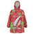 Aloha Hawaii Christmas Wearable Blanket Hoodie Mele Kalikimaka Windsurfing Santa Palaka Quilt Motifs - Polynesian Pride