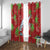 Aloha Hawaii Christmas Window Curtain Mele Kalikimaka Windsurfing Santa Palaka Quilt Motifs - Polynesian Pride