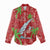 Aloha Hawaii Christmas Women Casual Shirt Mele Kalikimaka Windsurfing Santa Palaka Quilt Motifs - Polynesian Pride