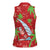 Aloha Hawaii Christmas Women Sleeveless Polo Shirt Mele Kalikimaka Windsurfing Santa Palaka Quilt Motifs - Polynesian Pride