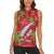 Aloha Hawaii Christmas Women Sleeveless Polo Shirt Mele Kalikimaka Windsurfing Santa Palaka Quilt Motifs - Polynesian Pride