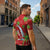 Aloha Hawaii Christmas Zipper Polo Shirt Mele Kalikimaka Windsurfing Santa Palaka Quilt Motifs - Polynesian Pride