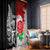 Custom New Zealand And England Rugby Window Curtain 2023 World Cup All Black Combine Red Roses LT14 With Hooks Black - Polynesian Pride