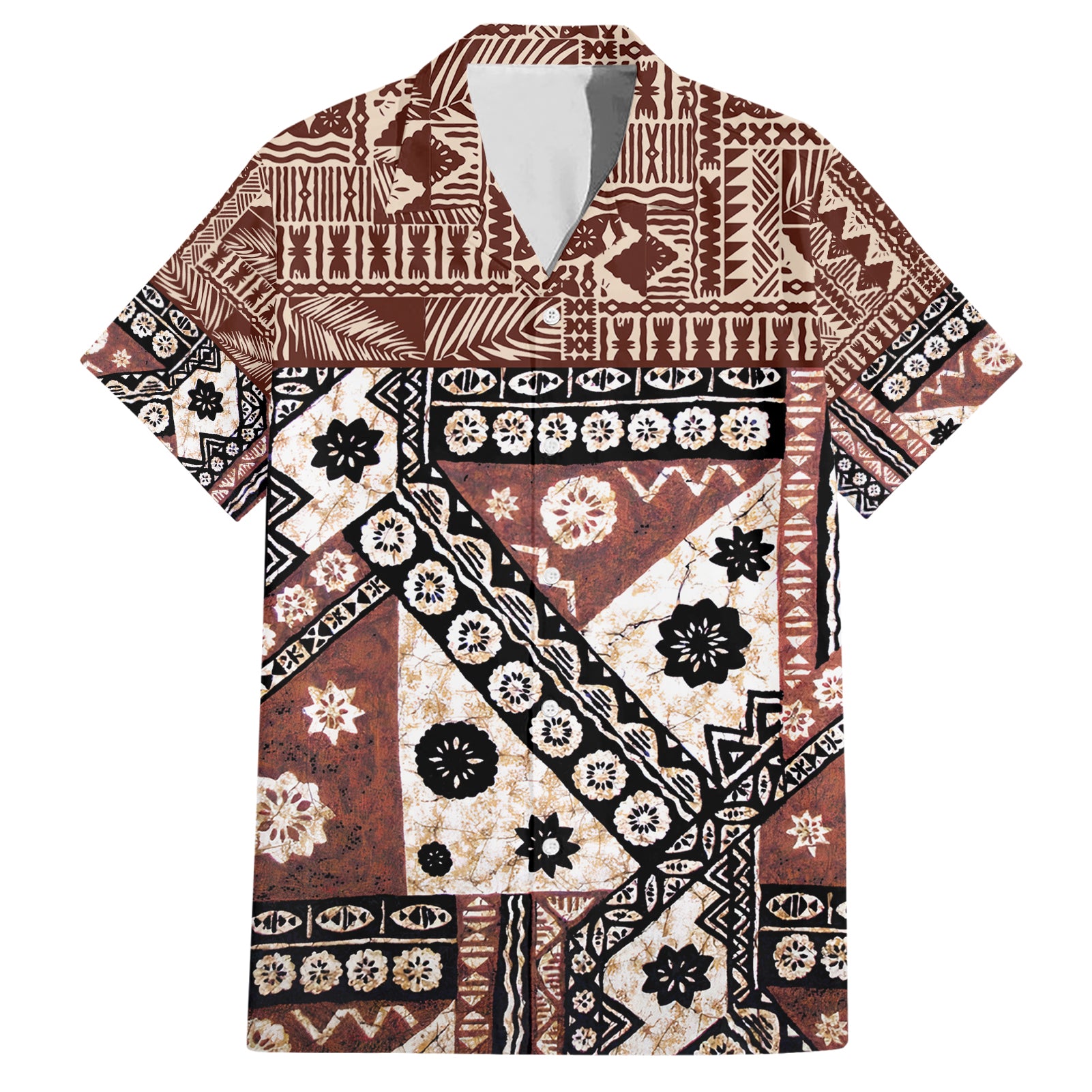 Bula Fiji Hawaiian Shirt Unique Masi Tapa Pattern LT14 Brown - Polynesian Pride