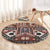 Bula Fiji Round Carpet Unique Masi Tapa Pattern LT14