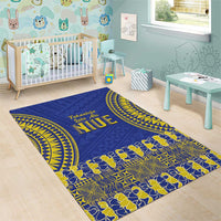 Fakaalofa Lahi Atu Niue Area Rug Siapo Pattern With Puakenikeni