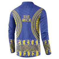 Fakaalofa Lahi Atu Niue Button Sweatshirt Siapo Pattern With Puakenikeni