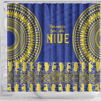 Fakaalofa Lahi Atu Niue Shower Curtain Siapo Pattern With Puakenikeni LT14 - Polynesian Pride