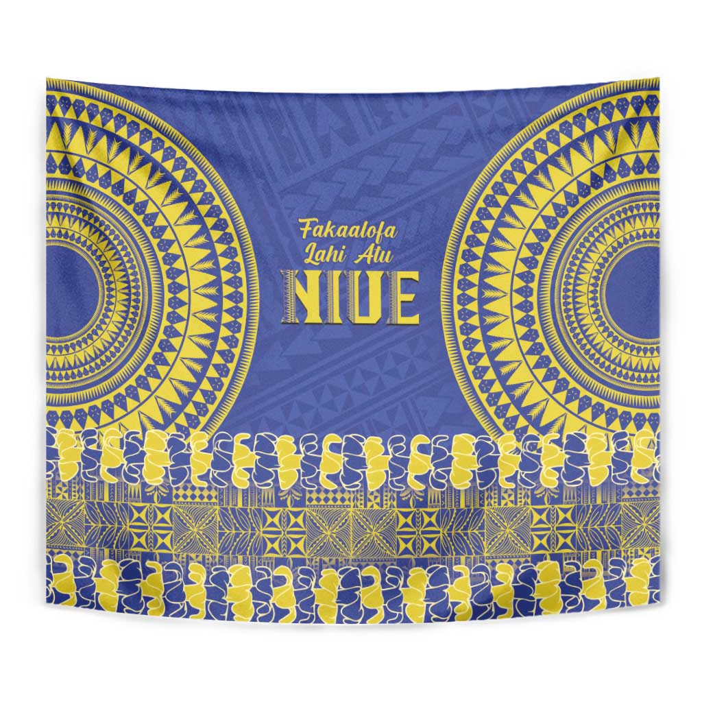 Fakaalofa Lahi Atu Niue Tapestry Siapo Pattern With Puakenikeni