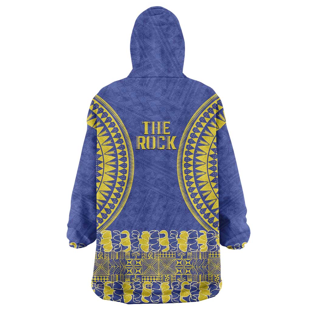 Fakaalofa Lahi Atu Niue Wearable Blanket Hoodie Siapo Pattern With Puakenikeni