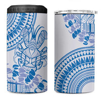 Niue Language Week 4 in 1 Can Cooler Tumbler The Rock Coconut Crab - Siapo Blue Pastel