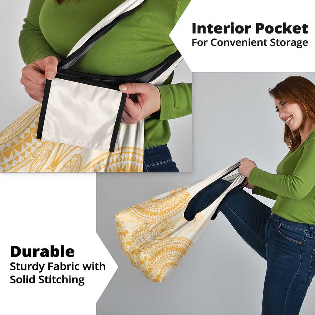 Niue Language Week Grocery Bag The Rock Coconut Crab - Siapo Gold Pastel