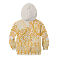 Niue Language Week Kid Hoodie The Rock Coconut Crab - Siapo Gold Pastel