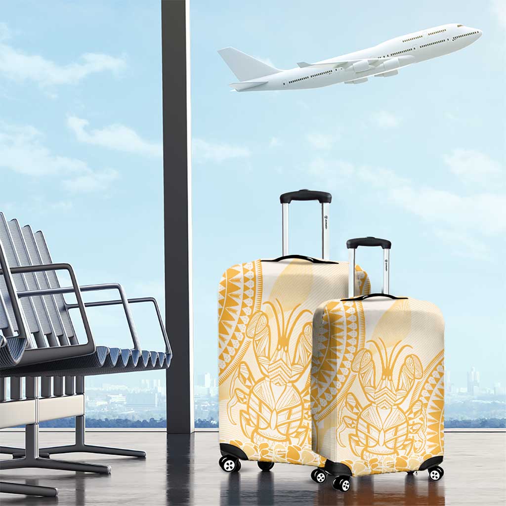 Niue Language Week Luggage Cover The Rock Coconut Crab - Siapo Gold Pastel