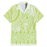 Lime Green Niue Language Week Family Matching Mermaid Dress and Hawaiian Shirt The Rock Coconut Crab - Siapo Pattern