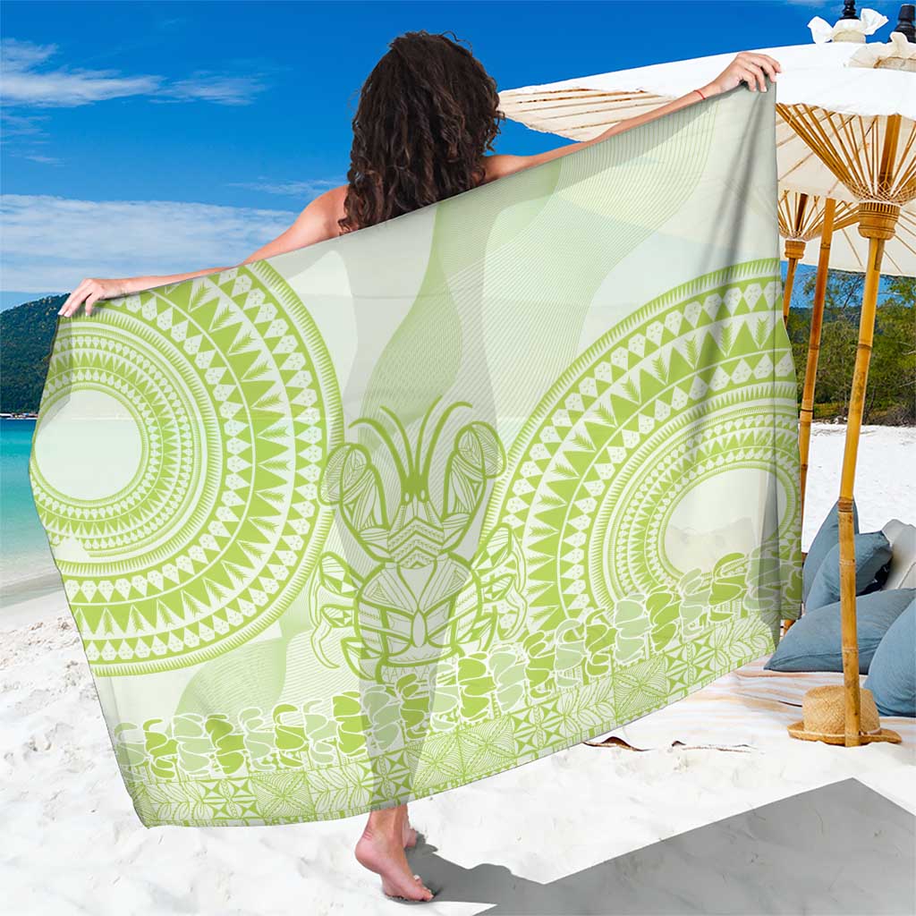 Lime Green Niue Language Week Sarong The Rock Coconut Crab - Siapo Pattern LT14 One Size 44 x 66 inches Lime Green - Polynesian Pride