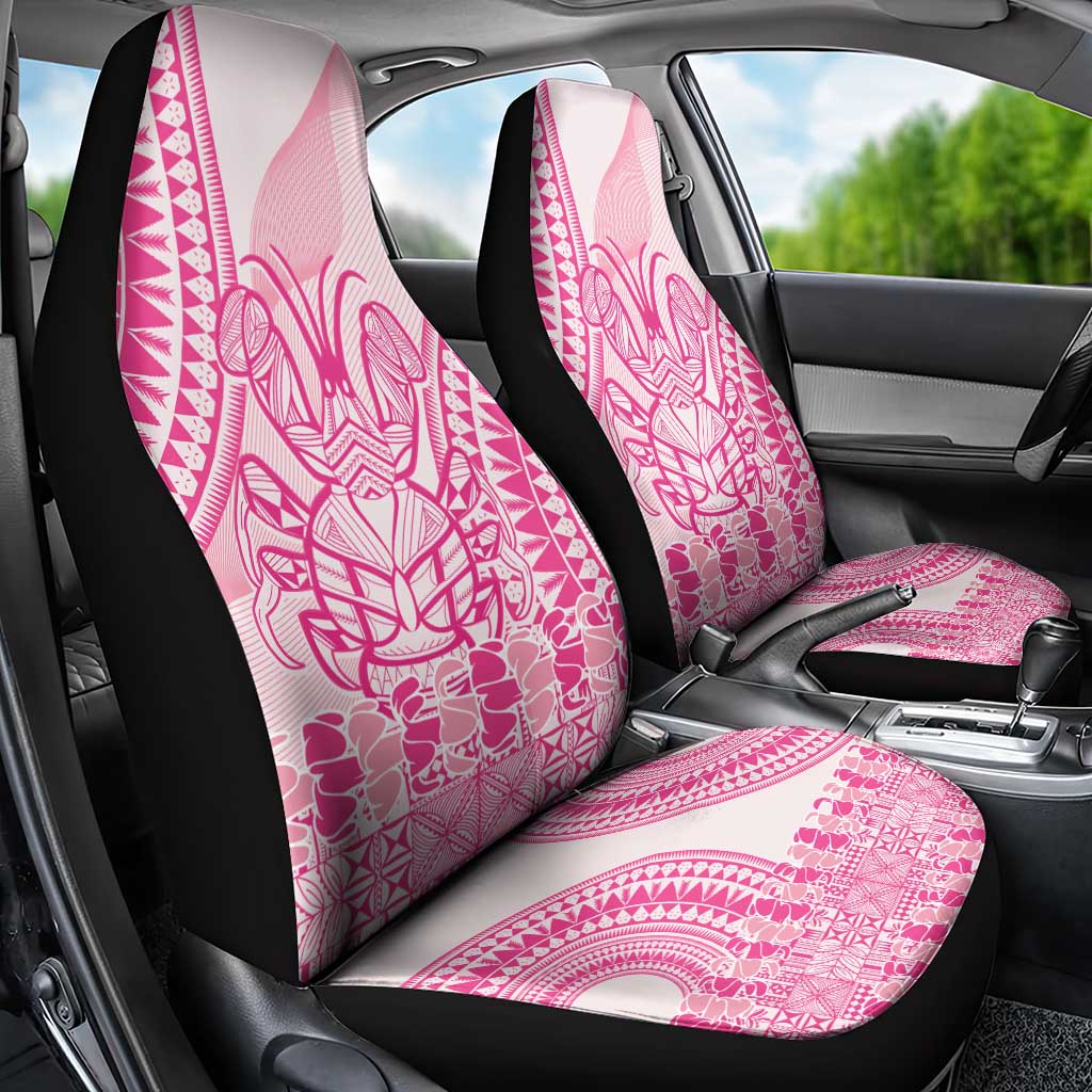 Pink Niue Language Week Car Seat Cover The Rock Coconut Crab - Siapo Pattern