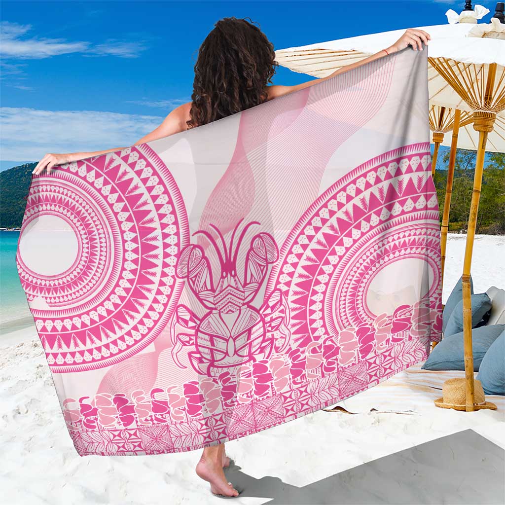 Pink Niue Language Week Sarong The Rock Coconut Crab - Siapo Pattern LT14 One Size 44 x 66 inches Pink - Polynesian Pride