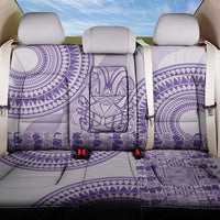 Purple Niue Language Week Back Car Seat Cover The Rock Coconut Crab - Siapo Pattern