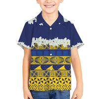 Tokelau Language Week Family Matching Off Shoulder Maxi Dress and Hawaiian Shirt Tokelauan Tuluma With Gardenia Thunbergia