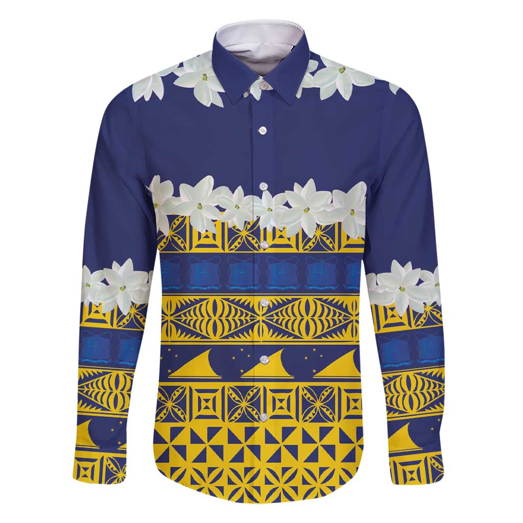 Tokelau Language Week Family Matching Short Sleeve Bodycon Dress and Hawaiian Shirt Tokelauan Tuluma With Gardenia Thunbergia