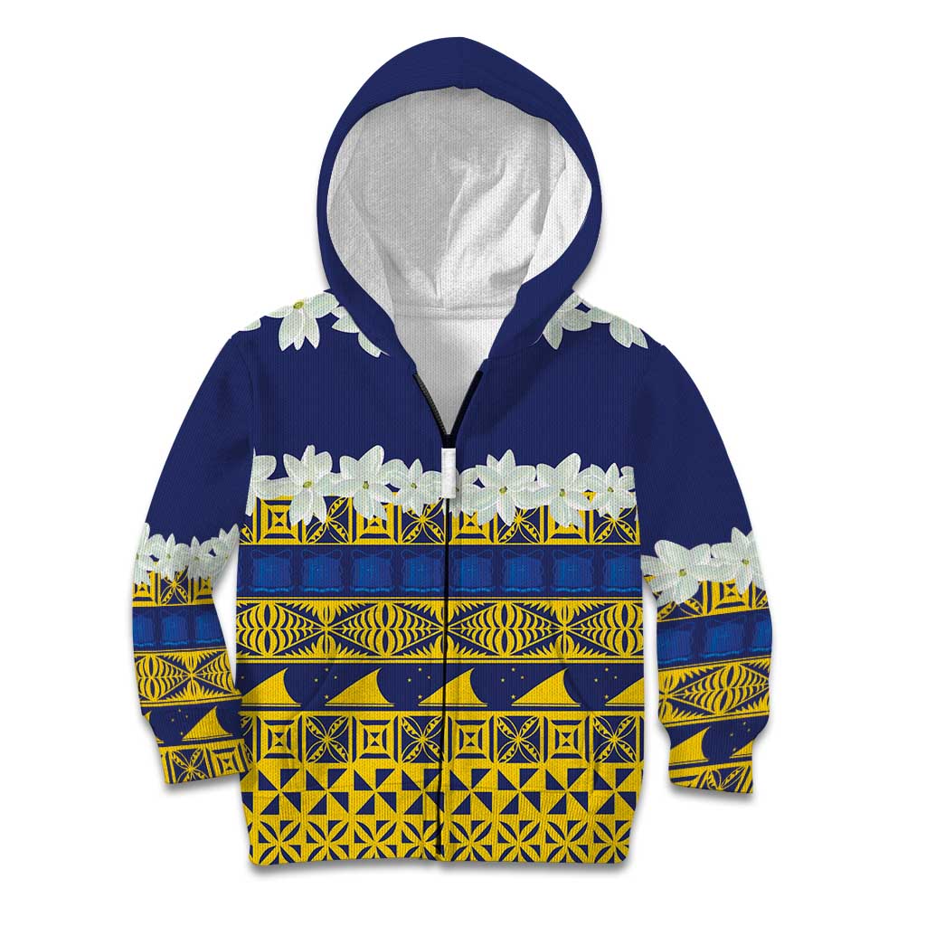 Tokelau Language Week Kid Hoodie Tokelauan Tuluma With Gardenia Thunbergia