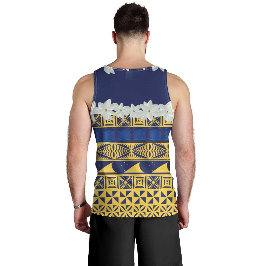 Tokelau Language Week Men Tank Top Tokelauan Tuluma With Gardenia Thunbergia