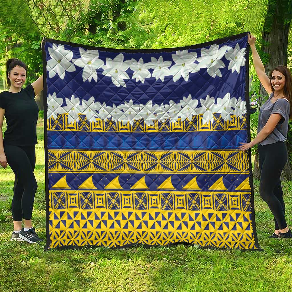 Tokelau Language Week Quilt Tokelauan Tuluma With Gardenia Thunbergia