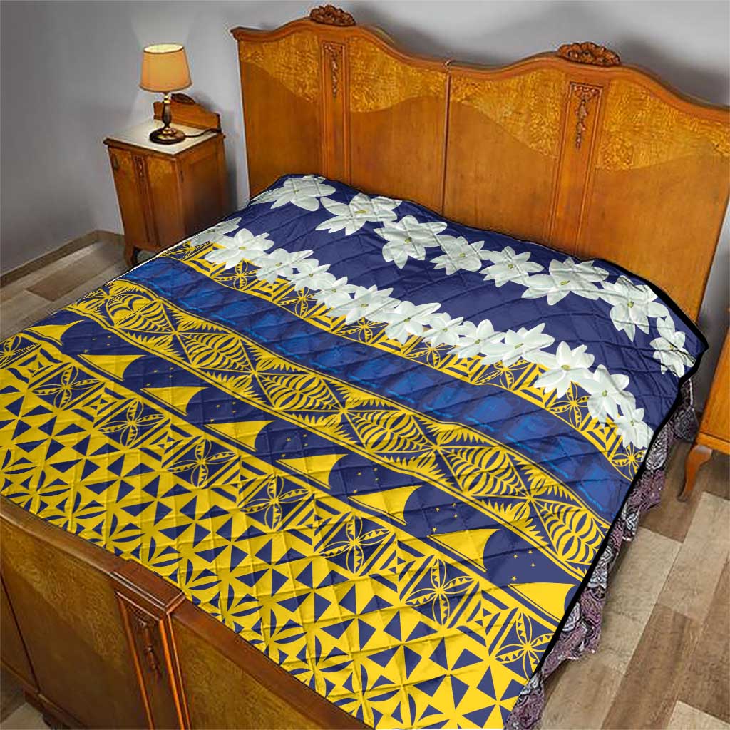 Tokelau Language Week Quilt Tokelauan Tuluma With Gardenia Thunbergia