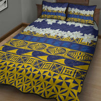 Tokelau Language Week Quilt Bed Set Tokelauan Tuluma With Gardenia Thunbergia