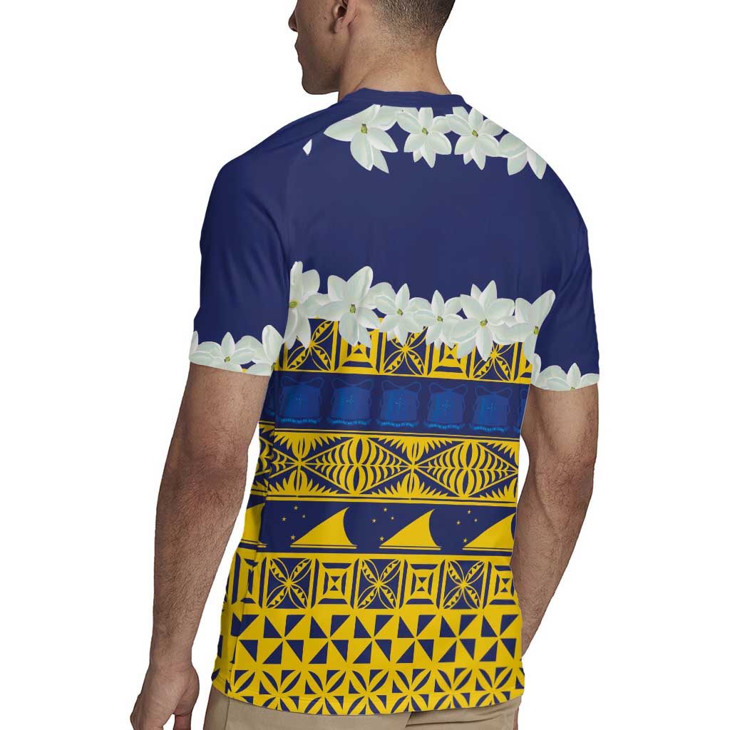 Tokelau Language Week Rugby Jersey Tokelauan Tuluma With Gardenia Thunbergia