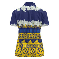 Tokelau Language Week Women Polo Shirt Tokelauan Tuluma With Gardenia Thunbergia