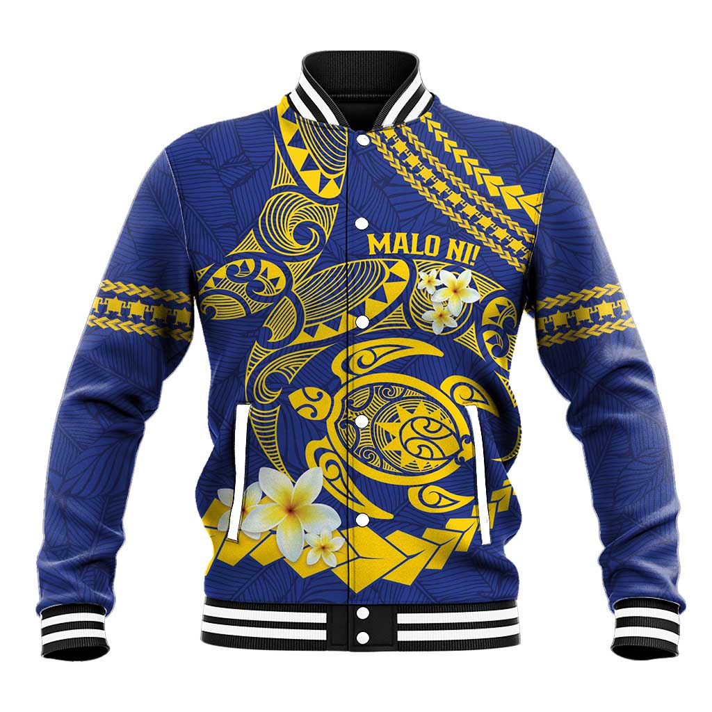 Te Vaiaho o te Gagana Tokelau Baseball Jacket Polynesian Turtle - Malo Ni! LT14 Unisex Blue - Polynesian Pride