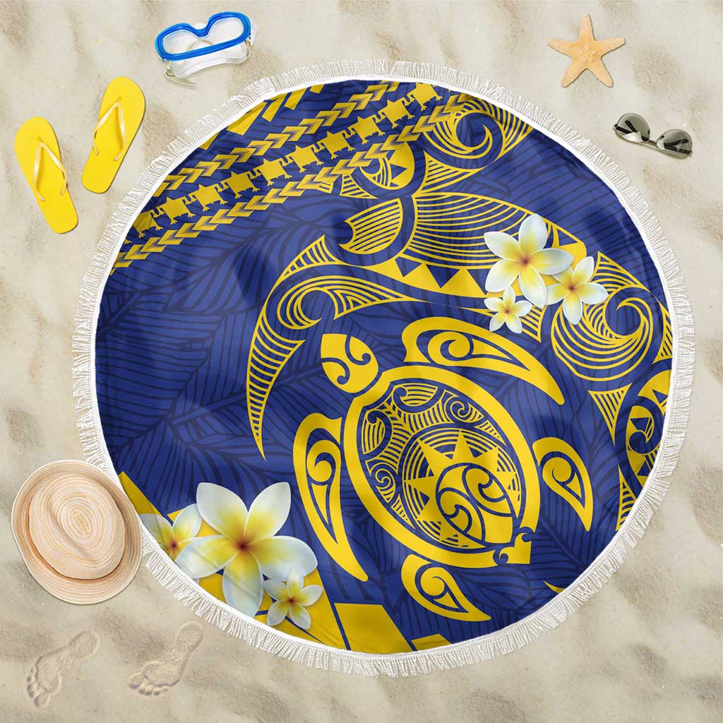 Te Vaiaho o te Gagana Tokelau Beach Blanket Polynesian Turtle - Malo Ni! LT14 One Size 150cm Blue - Polynesian Pride