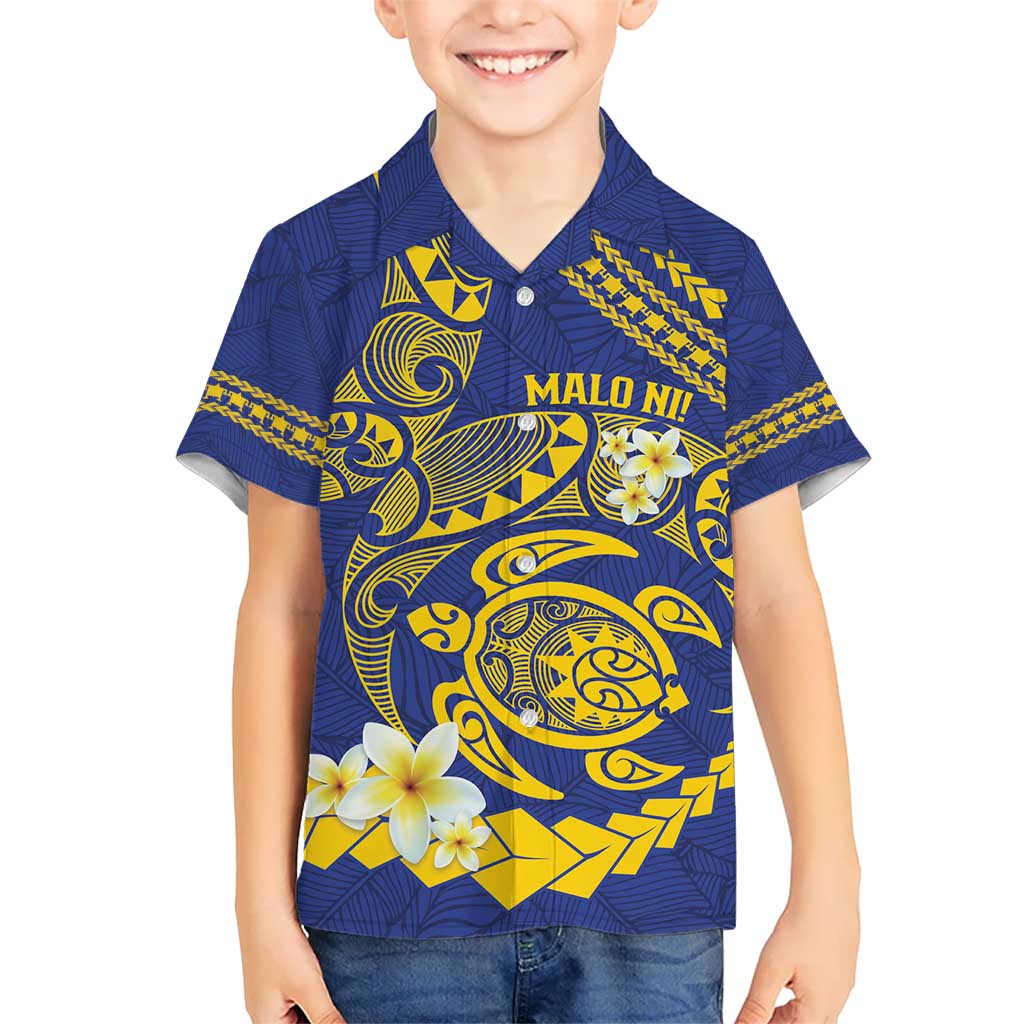 Te Vaiaho o te Gagana Tokelau Kid Hawaiian Shirt Polynesian Turtle - Malo Ni! LT14 Kid Blue - Polynesian Pride