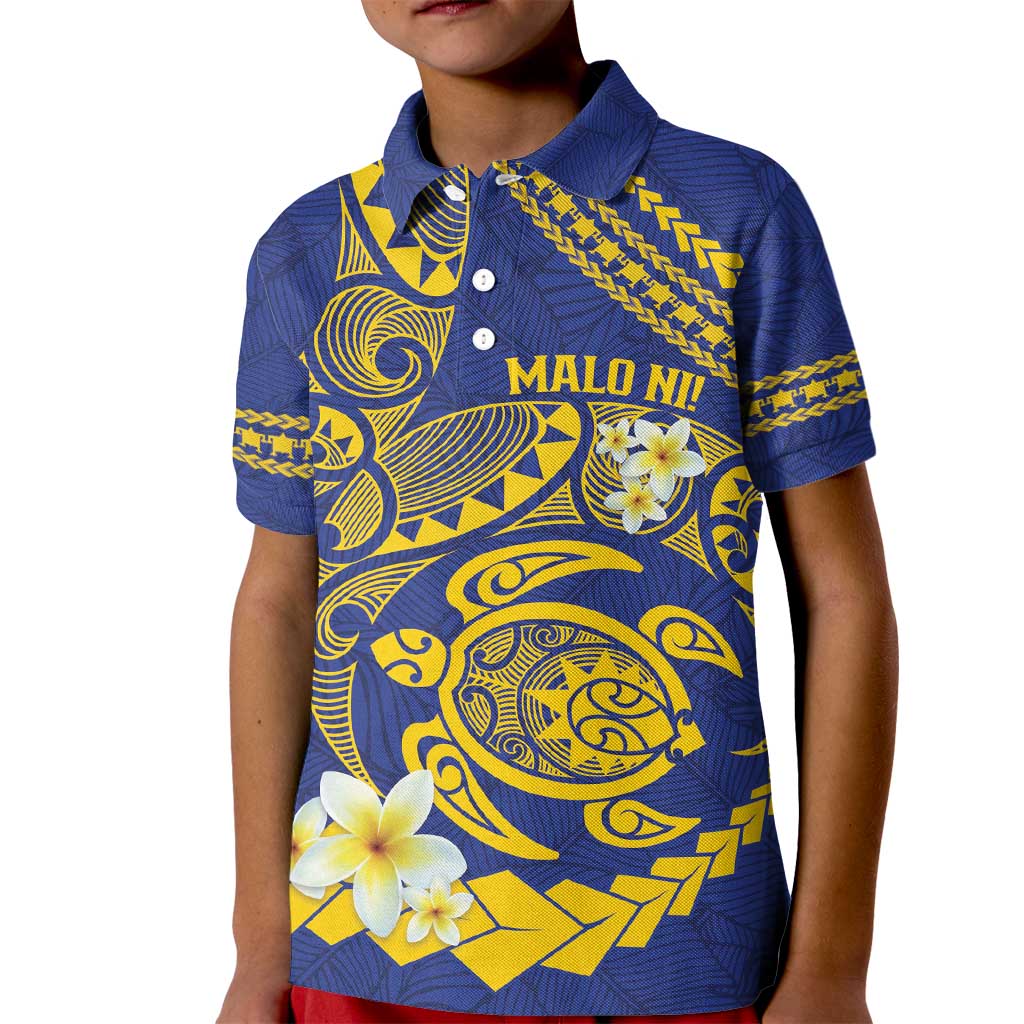 Te Vaiaho o te Gagana Tokelau Kid Polo Shirt Polynesian Turtle - Malo Ni! LT14 Kid Blue - Polynesian Pride