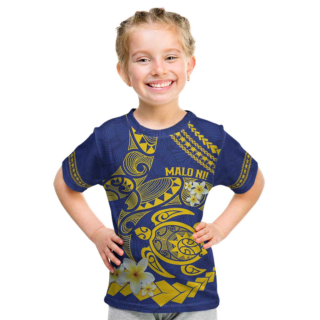 Te Vaiaho o te Gagana Tokelau Kid T Shirt Polynesian Turtle - Malo Ni! LT14 Blue - Polynesian Pride