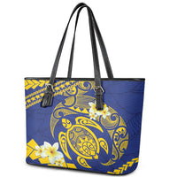 Te Vaiaho o te Gagana Tokelau Leather Tote Bag Polynesian Turtle - Malo Ni!
