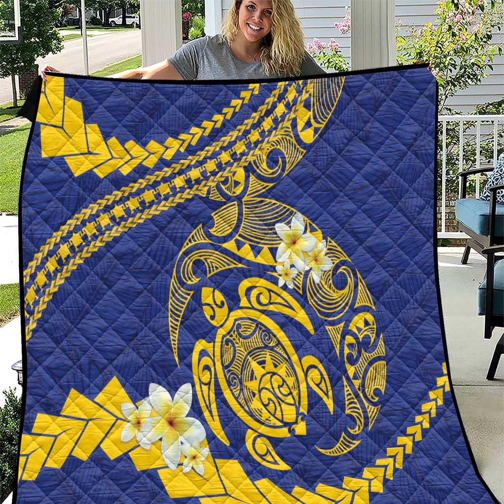 Te Vaiaho o te Gagana Tokelau Quilt Polynesian Turtle - Malo Ni! LT14 Blue - Polynesian Pride