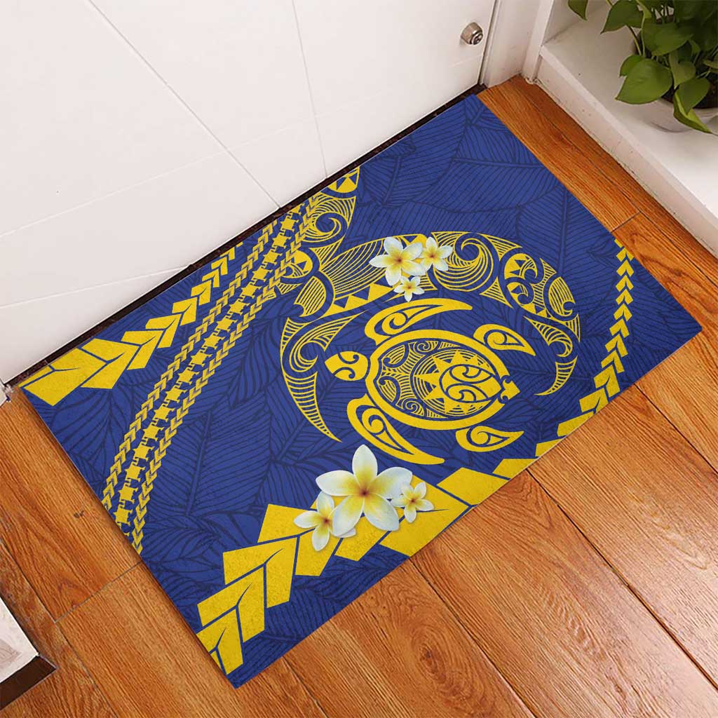 Te Vaiaho o te Gagana Tokelau Rubber Doormat Polynesian Turtle - Malo Ni!