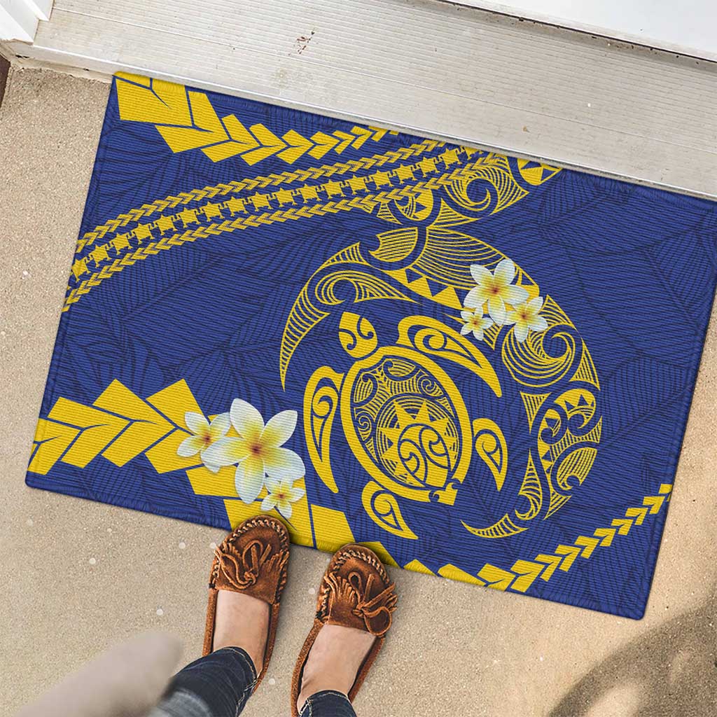 Te Vaiaho o te Gagana Tokelau Rubber Doormat Polynesian Turtle - Malo Ni!