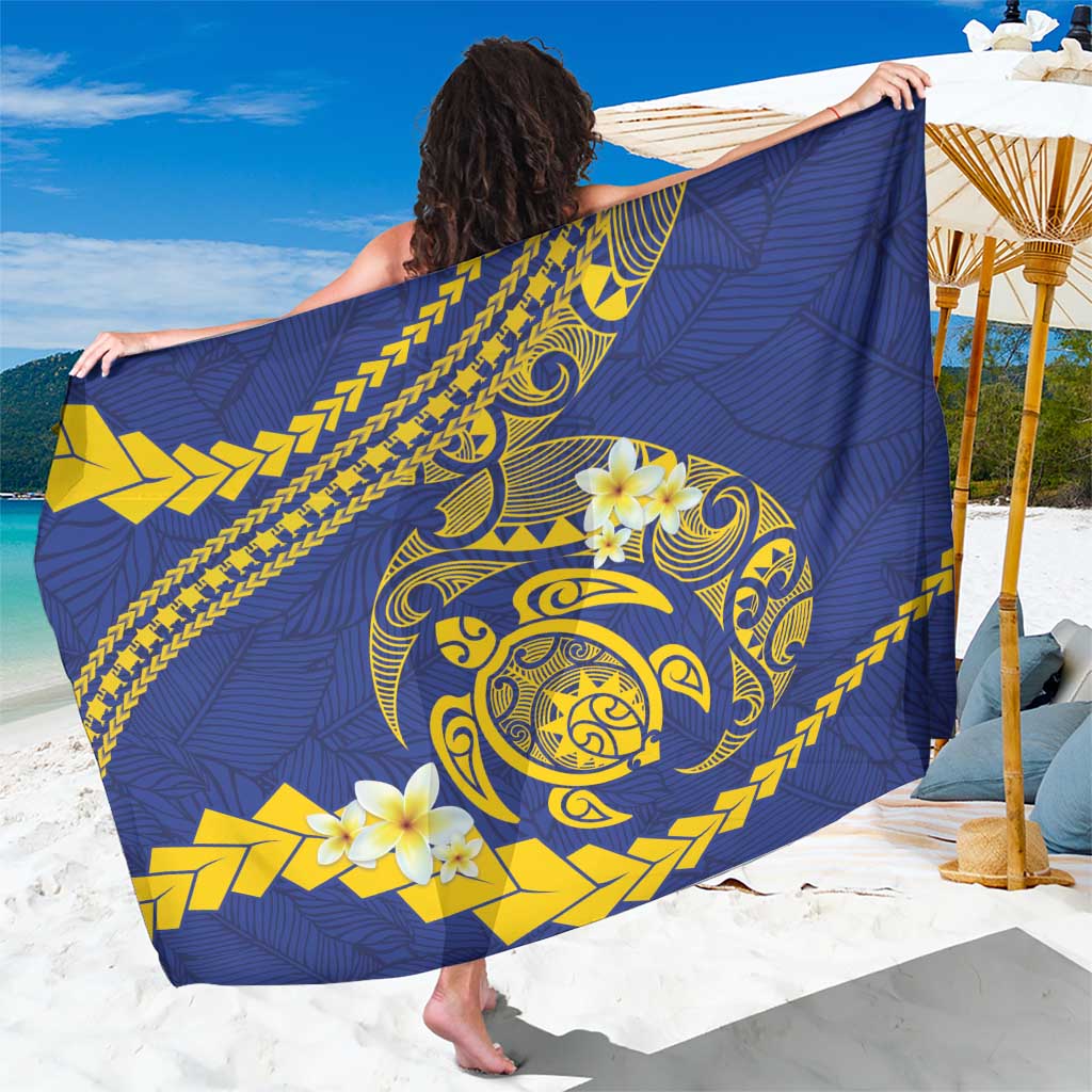 Te Vaiaho o te Gagana Tokelau Sarong Polynesian Turtle - Malo Ni! LT14 One Size 44 x 66 inches Blue - Polynesian Pride