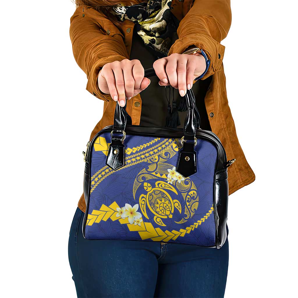 Te Vaiaho o te Gagana Tokelau Shoulder Handbag Polynesian Turtle - Malo Ni! LT14 One Size Blue - Polynesian Pride
