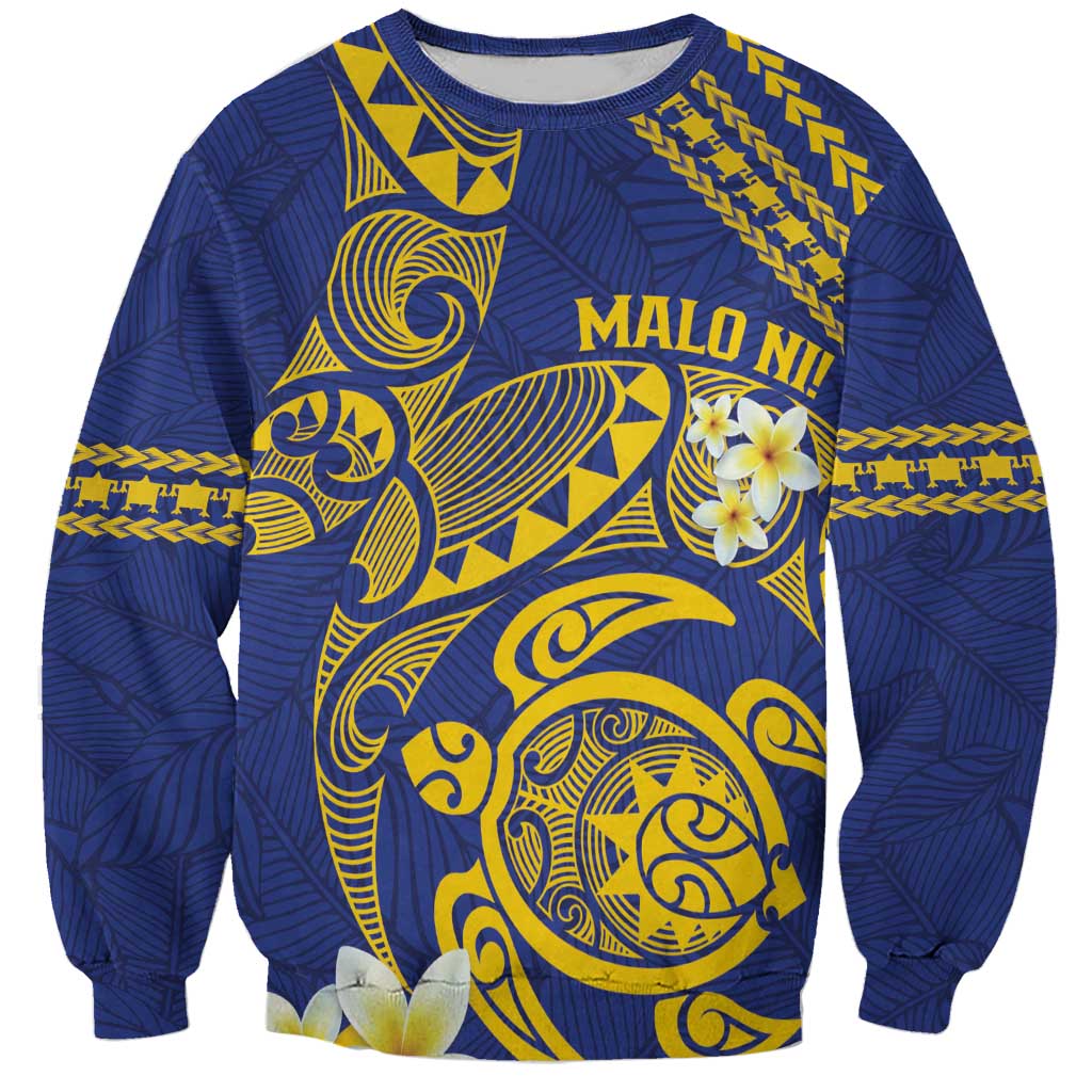 Te Vaiaho o te Gagana Tokelau Sweatshirt Polynesian Turtle - Malo Ni! LT14 Unisex Blue - Polynesian Pride