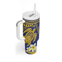 Te Vaiaho o te Gagana Tokelau Tumbler With Handle Polynesian Turtle - Malo Ni!