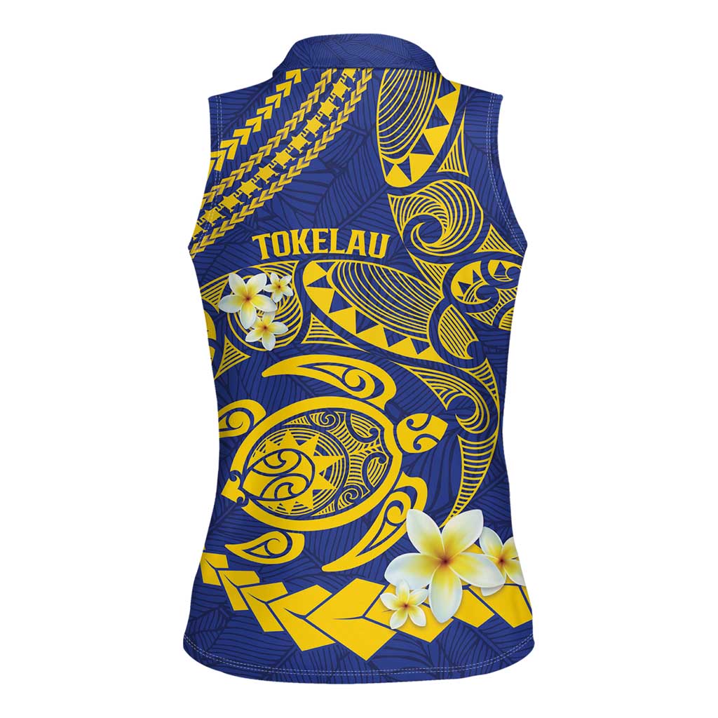 Te Vaiaho o te Gagana Tokelau Women Sleeveless Polo Shirt Polynesian Turtle - Malo Ni!